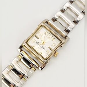 Vintage CECIL McBEE Women’s Two‑Tone Japan‑Movement Quartz Bracelet Tank Watch